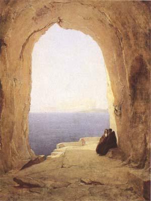 Karl Blechen Monks at the Gulf of Naples (mk09) china oil painting image